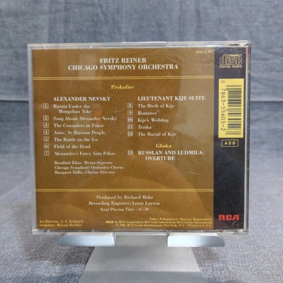 Prokofiev Alexander Nevsky Lt Kije Glinka (RCA,CD,1986) - Picture 2 of 3